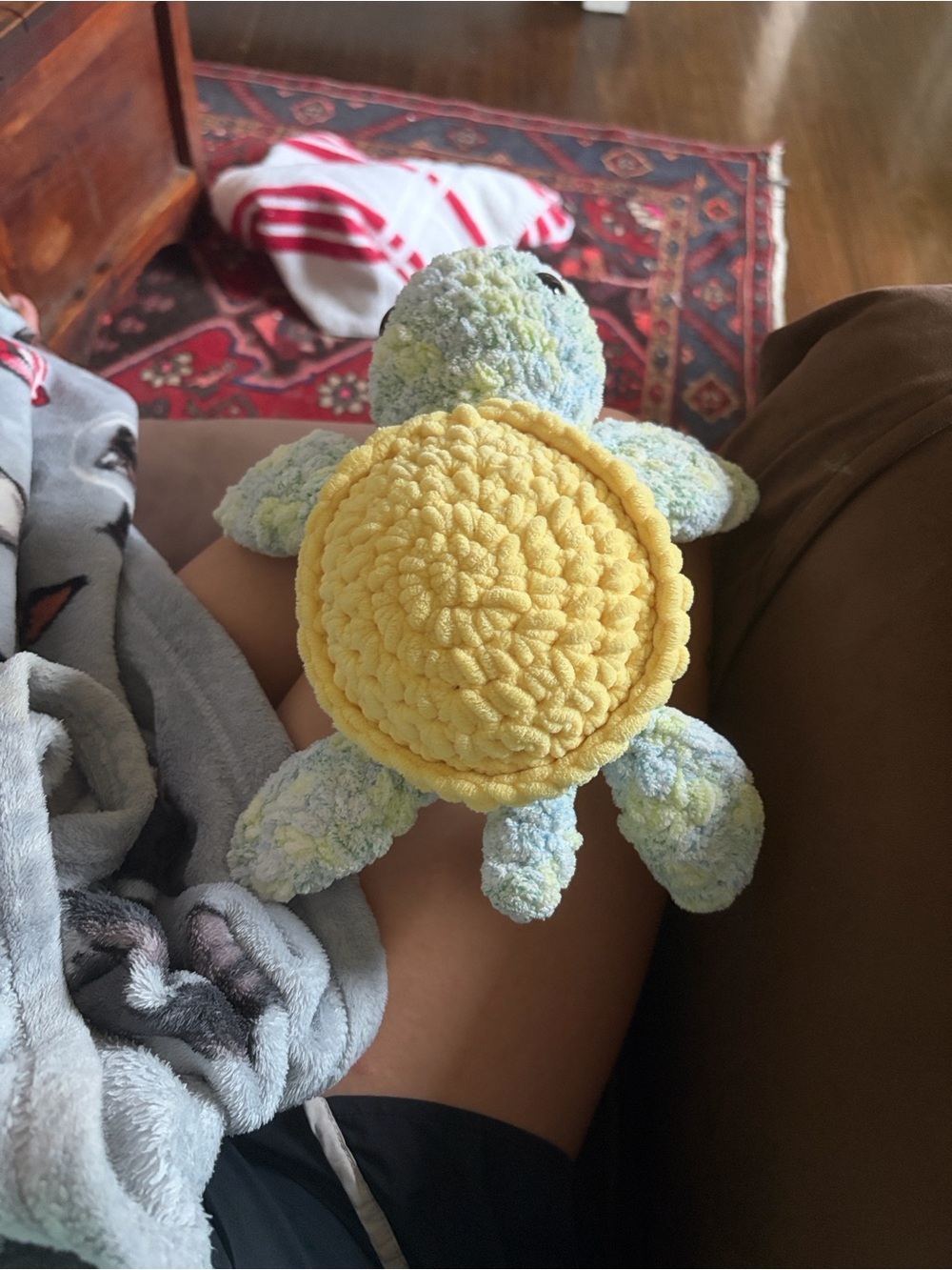 Plush Turtle Toy - Yellow & Light Green Cozy Cuddler